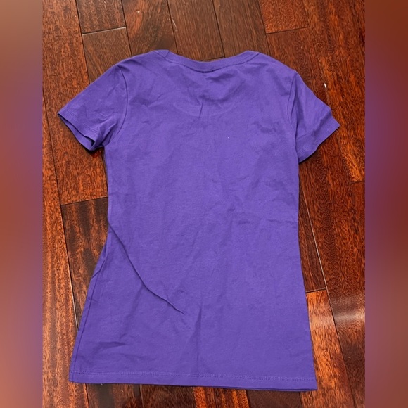 Pismo Beach Purple Graphic Tee - “Seas the Day”, size small and fitted - Picture 3 of 3